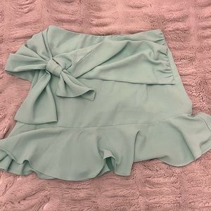 Teal Ruffle Skirt
